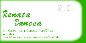 renata dancsa business card